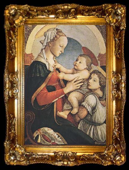 framed  Sandro Botticelli Madonna with Child and an Angel, ta009-2